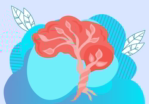 Human brain - nervous system organ - image without anatomical details, vector illustration. Neurology and intelligence medical symbol. Anatomical body element for logo design and medical clinic promo.