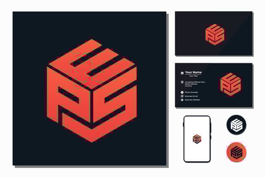 Modern Initial Letter E P and S with Box Vector Logo Design Inspiration