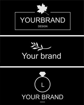 three minimalist logo designs for your business vector