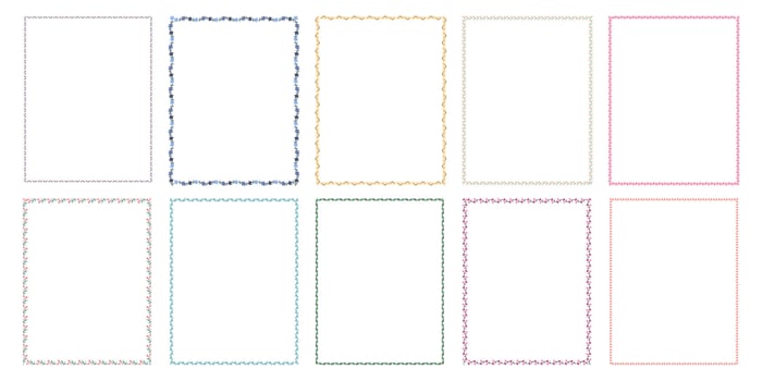 Cute flower pattern border Designed in doodle style for cards, worksheets, paper patterns, digital prints, scrapbooks, covers and more. vector