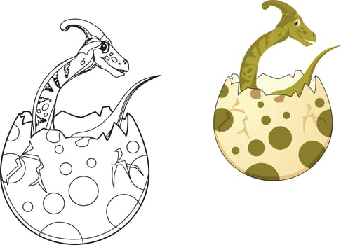 dinosaur coloring book vector
