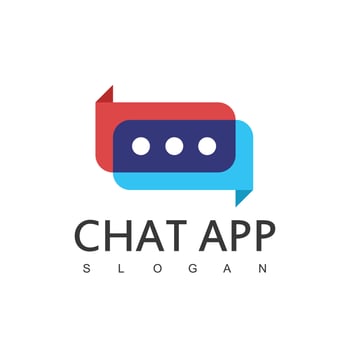 Chat App Logo Design Vector
