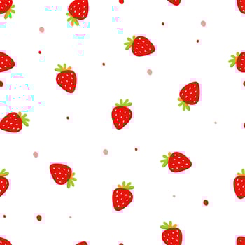 Strawberry Gardening Agriculture pattern Vector illustration isolated on white background