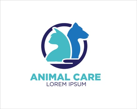 pet care logo designs ICON and symbol minimalist vector