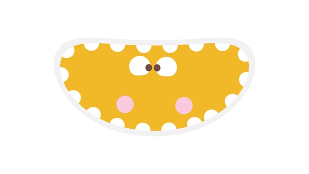 Cute emoji face vector