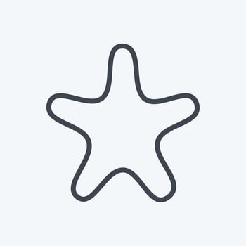 Icon Starfish. suitable for Sea symbol. line style. simple design editable. design template vector. simple symbol illustration vector
