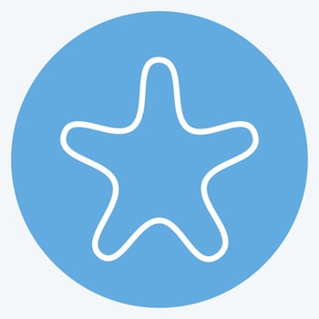 Icon Starfish. suitable for Sea symbol. blue eyes style. simple design editable. design template vector. simple symbol illustration vector