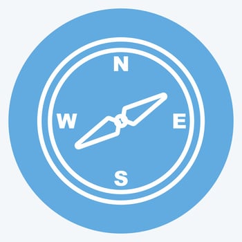 Icon Directions. suitable for Sea symbol. blue eyes style. simple design editable. design template vector. simple symbol illustration vector