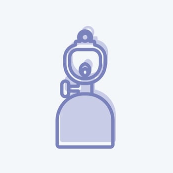Icon Gas Lamp. suitable for Sea symbol. two tone style. simple design editable. design template vector. simple symbol illustration vector