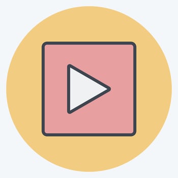 Icon Slideshow. suitable for Photo Editing symbol. color mate style. simple design editable. design template vector. simple symbol illustration vector