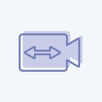 Icon Switch Video. suitable for Photo Editing symbol. two tone style. simple design editable. design template vector. simple symbol illustration vector