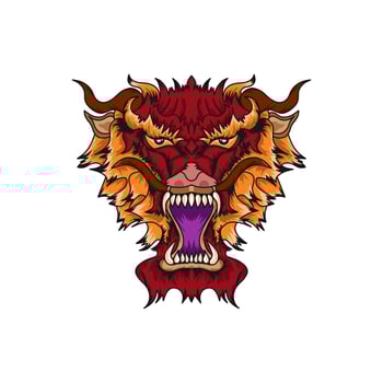 Angry Bull Head Esport Mascot Esport Logo vector
