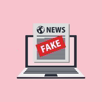 Fake news or fact scanning vector illustration