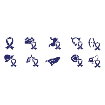 cancer icons vector design