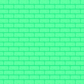 Abstract background green brick wall concrete textured wallpaper pattern seamless vector illustration