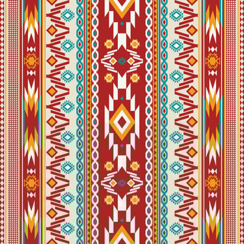 Native american indian ornament pattern geometric ethnic textile texture tribal aztec pattern navajo mexican fabric seamless Vector decoration fashion