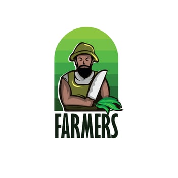 Happy Farmers Mascot vector