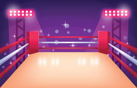 Boxing Ring Cartoon Concept vector