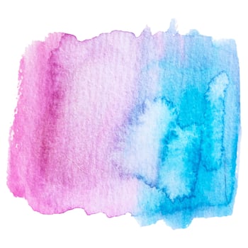 Watercolor brush paint paper texture vector isolated splash on white background for banner, poster, wallpaper.