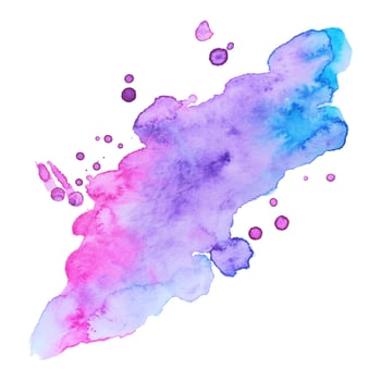 Watercolor brush paint paper texture vector isolated splash on white background for banner, poster, wallpaper.