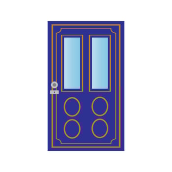 Modern doors front entrance doors house vector