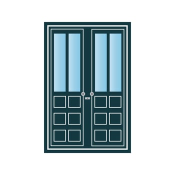 Modern doors front entrance doors house vector
