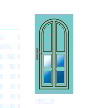 Modern doors front entrance doors house vector