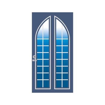 Modern doors front entrance doors house vector