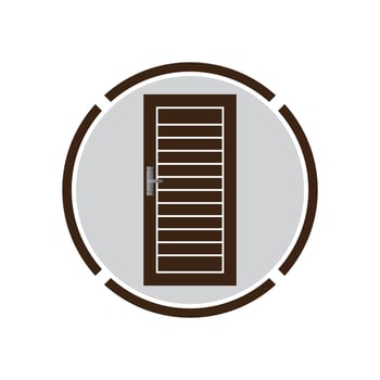 Modern doors front entrance doors house vector