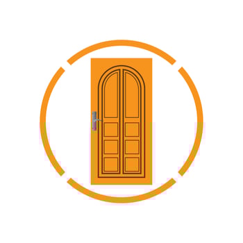 Modern doors front entrance doors house vector