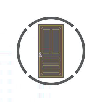 Modern doors front entrance doors house vector