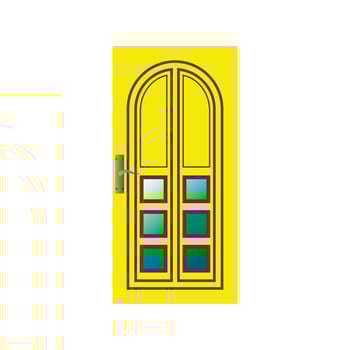 Modern doors front entrance doors house vector