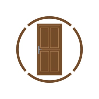Modern doors front entrance doors house vector