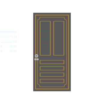 Modern doors front entrance doors house vector