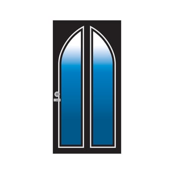 Modern doors front entrance doors house vector