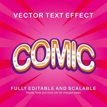 Editable text effect comic text style premium vector