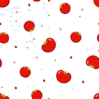 Tomato pattern Gardening Agriculture Vector illustration isolated on white background
