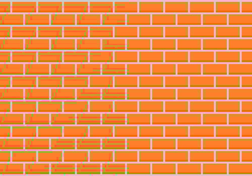 Orange brick wall pattern background flat vector. vector