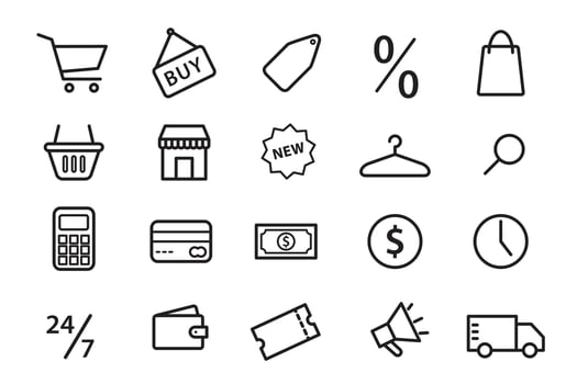 E commerce icon vector logo design template