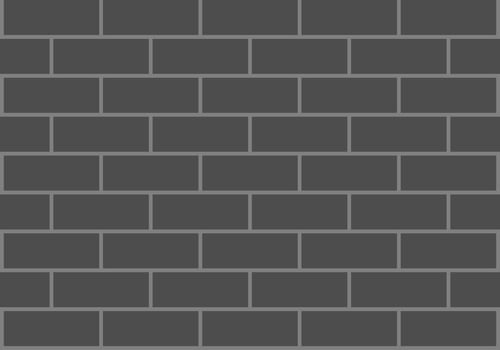 Black brick wall pattern background flat vector design.