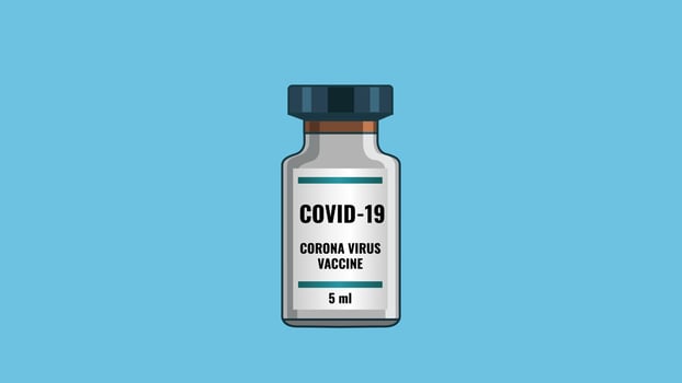 Coronavirus vaccine icon. Antivirus vaccination symbol, disease treatment vector illustration