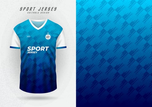 Mockup background for a dark blue sports shirt. vector