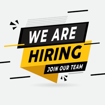 Modern design of we are hiring vector. Job vacancy design background vector. vector