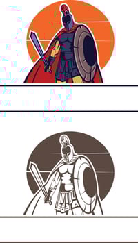 gladiator logo set vector
