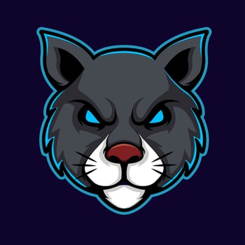 head cat mascot realist vector illustration