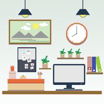 workspace flat illustration vector