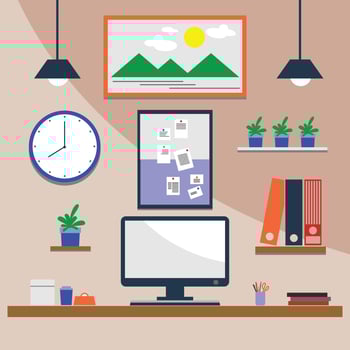 workspace flat illustration vector
