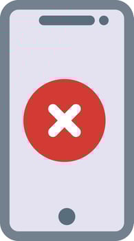 mobile cross vector illustration on a background.Premium quality symbols.vector icons for concept and graphic design.