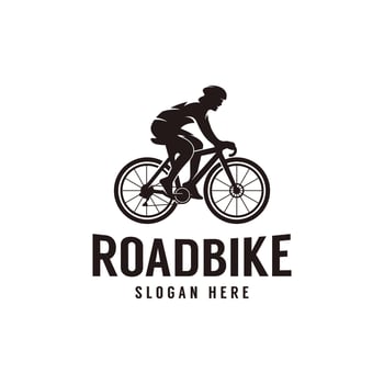 Bicycle road bike logo design vector template