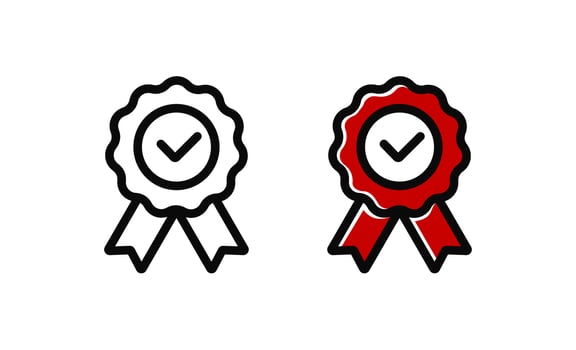 Rosette Stamp Logo Icon Vector Design Template